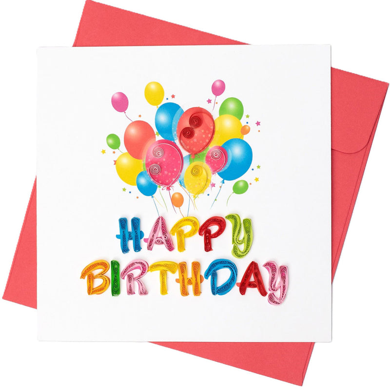 Happy Birthday Quilled Greeting Card