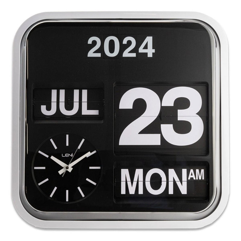 Leni Bankers Clock with Calendar (43x43cm)