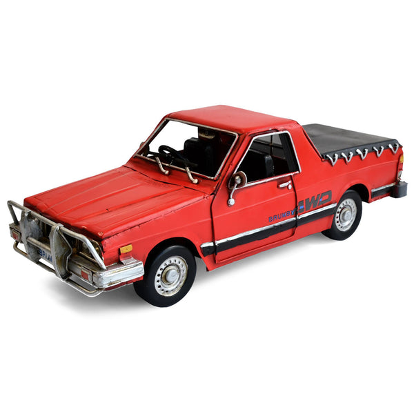 Red 1986 Subaru Brumby Ute Ornament (33x14x10.5cm)