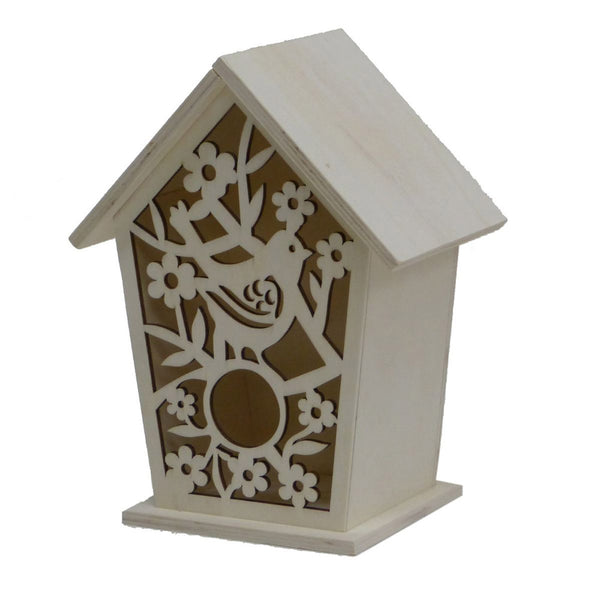 Plywood Laser Cut Birdhouse Storage Box