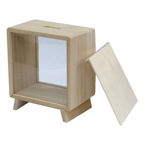 Wooden DIY Craft TV Money Box