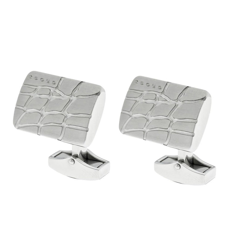 Foster Stainless Steel Croc Pattern Cufflinks