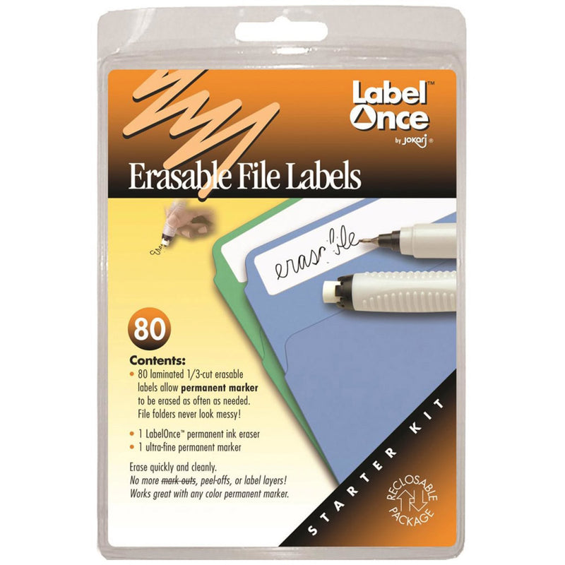 Erasable File Labels