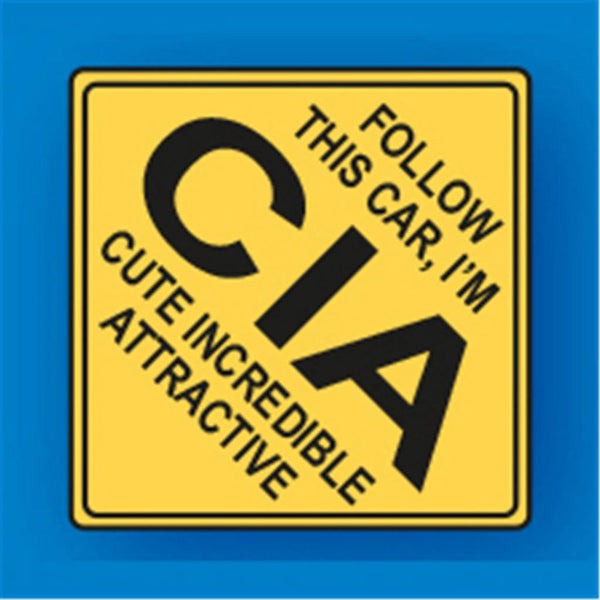 Warning CIA PVC Sign Keyring