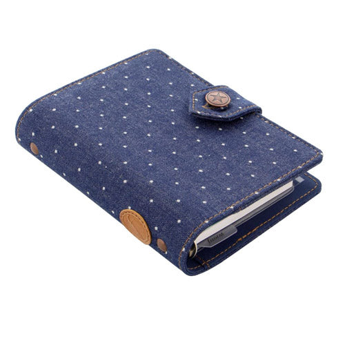 Filofax Denim Dots Pocket Organiser (Indigo)