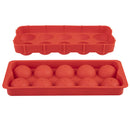 Appetito Silicone Round Ice Cube Tray (Red)