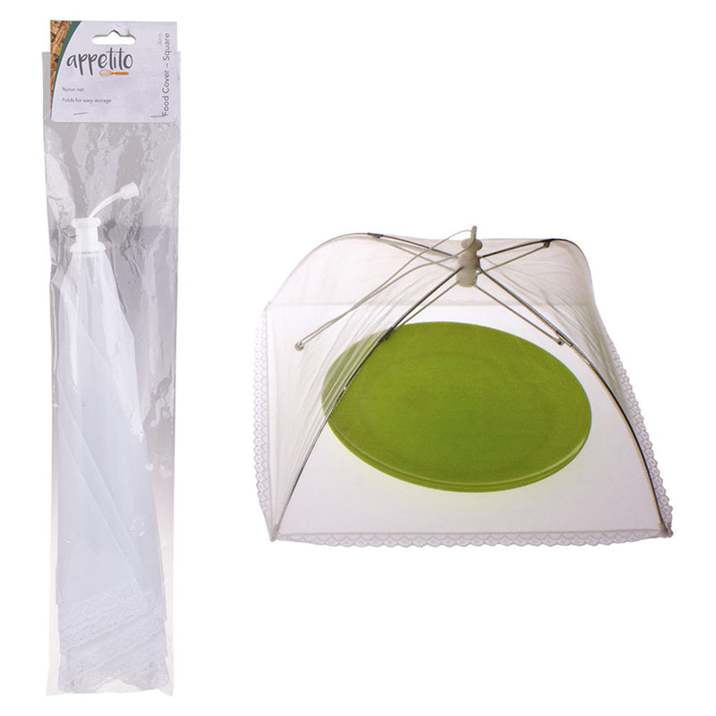  Cobertor para alimentos de red de nailon cuadrado Appetito (blanco)