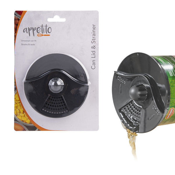 Appetito Can Lid & Strainer (Charcoal)