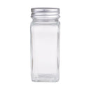 Appetito Square Glass Spice Jar with Metal Lid 115mL