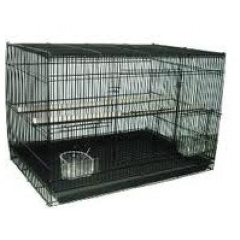 Bird Flight Cage with Divider (Black)