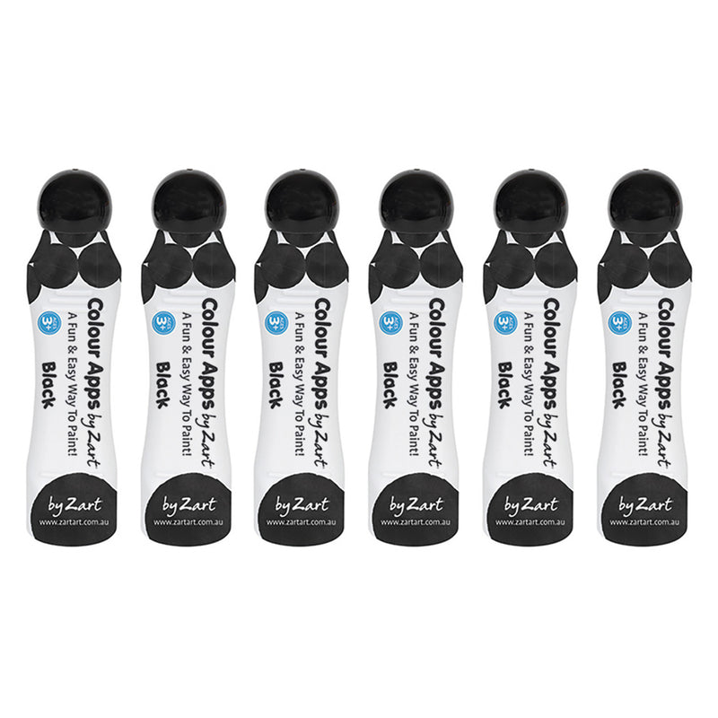 Zart Water Based Colour Apps Markers 6pcs