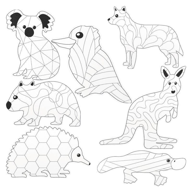 ColourMe Cardboard Australian Animals 21pk