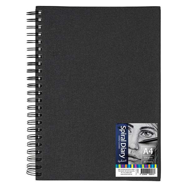 Zart Hard Spiral Cover Diary A4