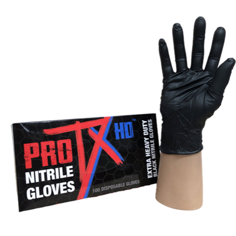 Guantes de nitrilo resistentes Pro TX HD 100 piezas (negro)