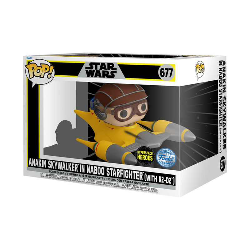 SW Anakin Skywalker in Naboo Starfighter w/ R2D2 US Pop Ride