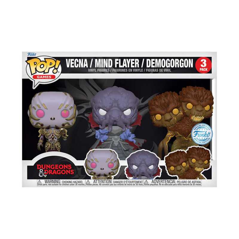 D&D Vecna, Mind Flayer & Demogorgon US Pop! Vinyl 3-Pack