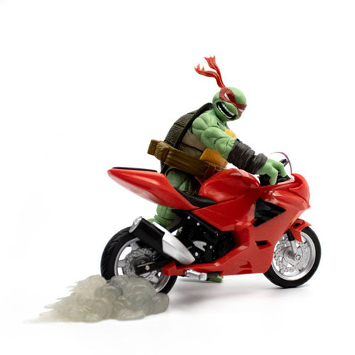 TMNT Comics Raphael Ninja w/ Red Motorcycle BST AXN Figure