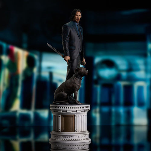 John Wick 3 John Wick with Dog Milestones Statue