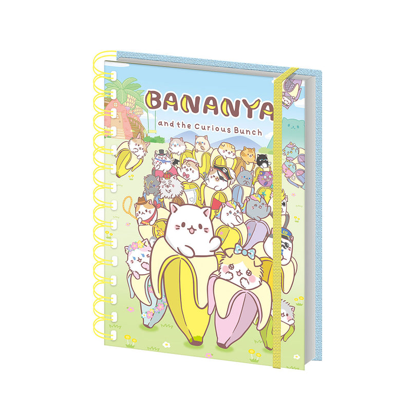 Bananya: The Curious Bunch A5 Wiro Notebook