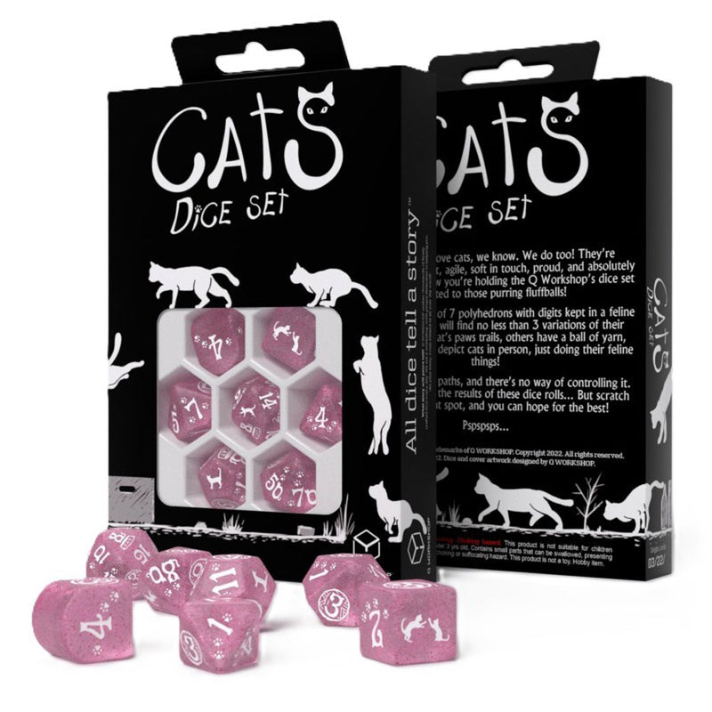 Q Taller Cats Modern Dice Set 7pcs