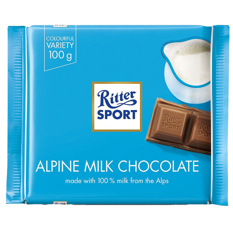  Barras de chocolate alpino Ritter Sport (12x100g)