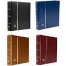 Padded Leatherette A4 Stockbook w/ 64 Black Pages