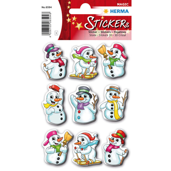 Herma Snowman Stone Sticker