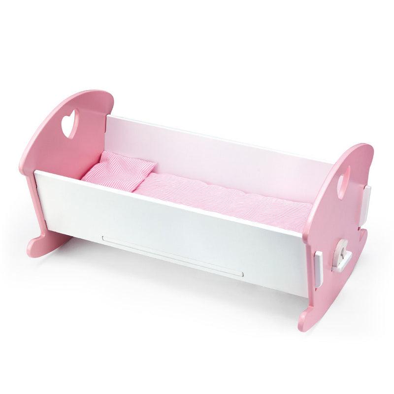 Doll Cradle Pink with Bedding