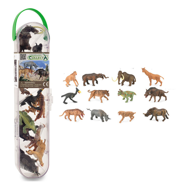 CollectA Prehistoric Animal Figures in Tube Gift Set 12pcs