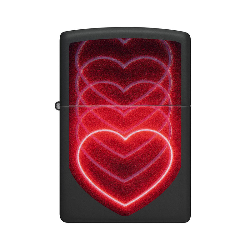 Zippo Hearts BlackLight Design Windproof Lighter