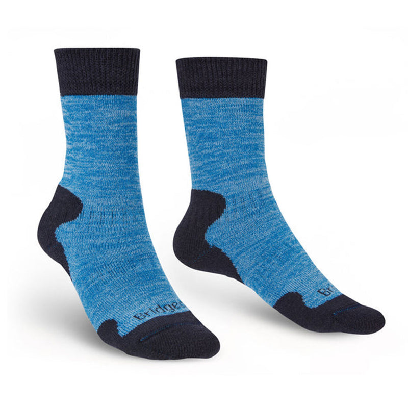  Calcetines cómodos de merino pesado para mujer (azul jaspeado)