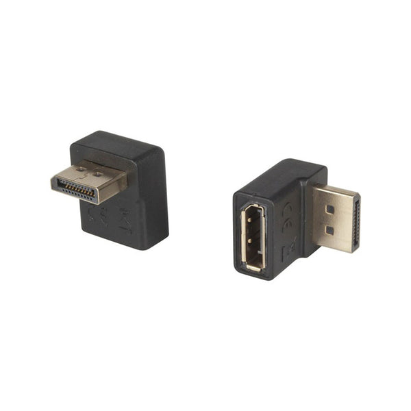 Right Angle Plug to Socket Display Port Adaptor