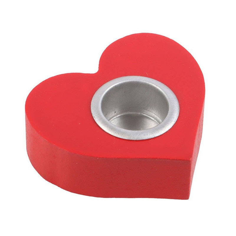 Red Heart MDF Taper Candle Holder