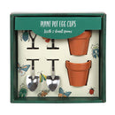 Plant Pot Ceramic Egg Cup Set with Shovel