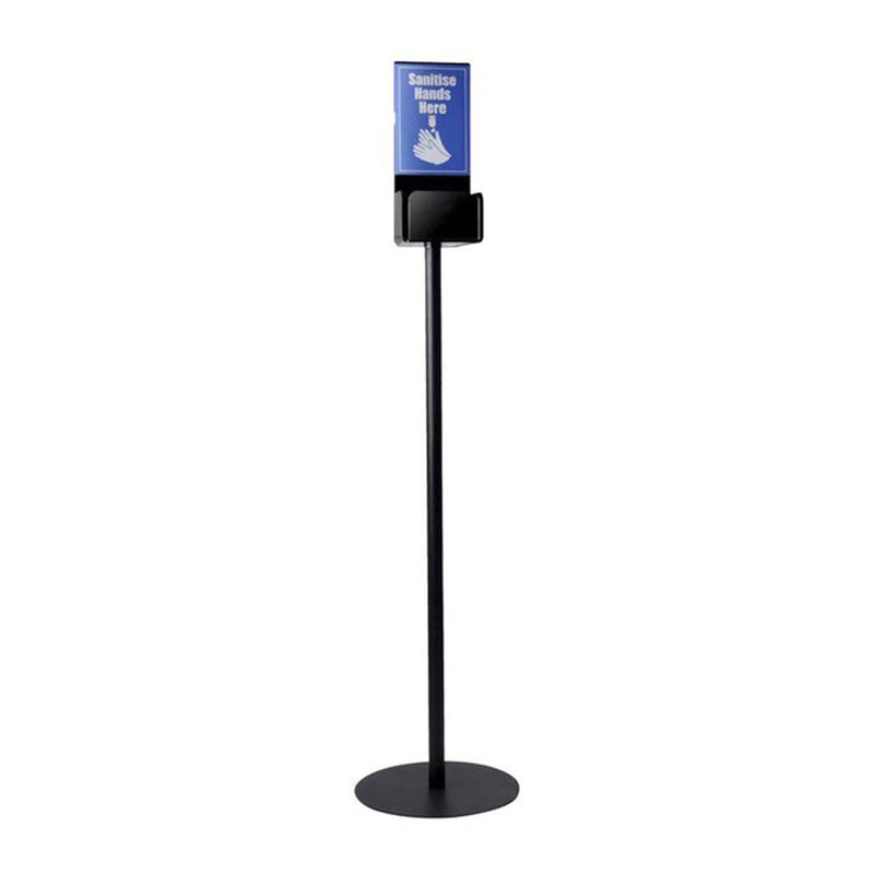 Deflect-O A4 Single Stand Hand Sanitiser Station (Black)