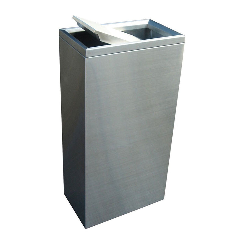 Compass Rectangular Stainless Steel Swing Bin 40L