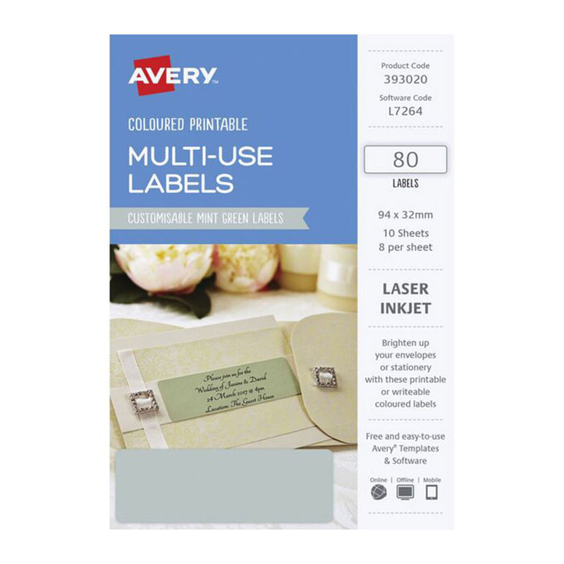 Avery Rectangular Laser Label 80pcs (94x32mm)
