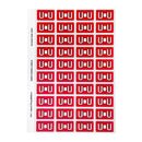Avery Red U Side Tab Colour Coding Label 240pcs (45x25mm)