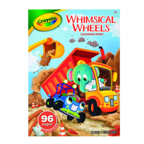 Crayola Whimsical Wheels Colouring Book 96 Pages