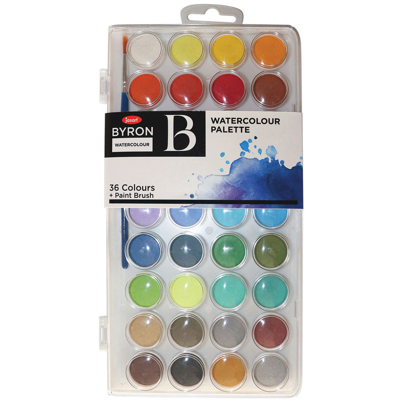 Jasart Byron Palette Disks Watercolour Paint (Set of 36)