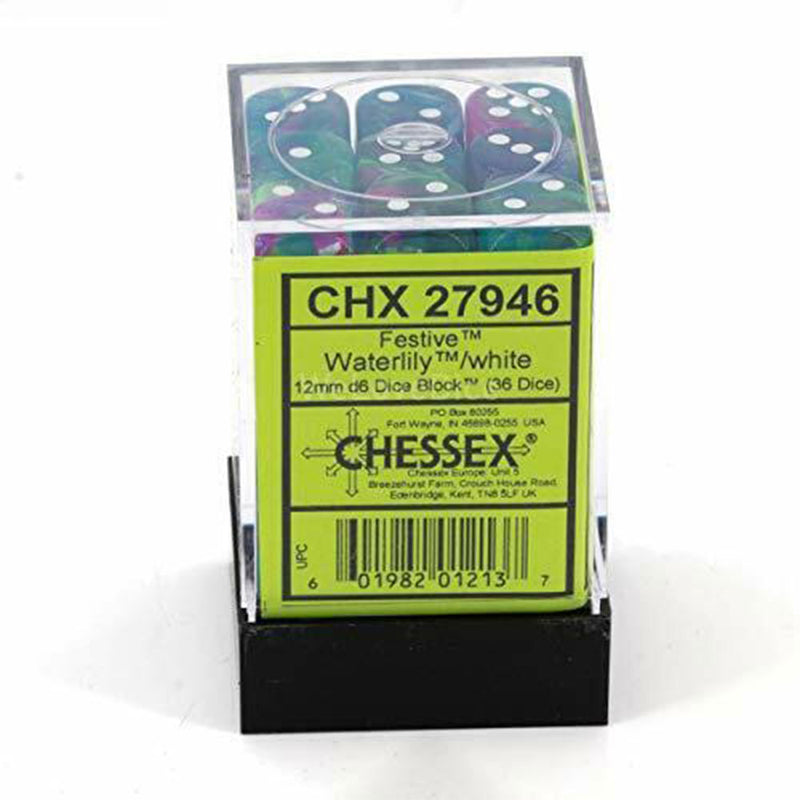  Bloque de dados festivo Chessex D6 de 12 mm