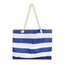  Bolsa de Playa Retro Rayas con Cremallera Interior (70x42x15cm)