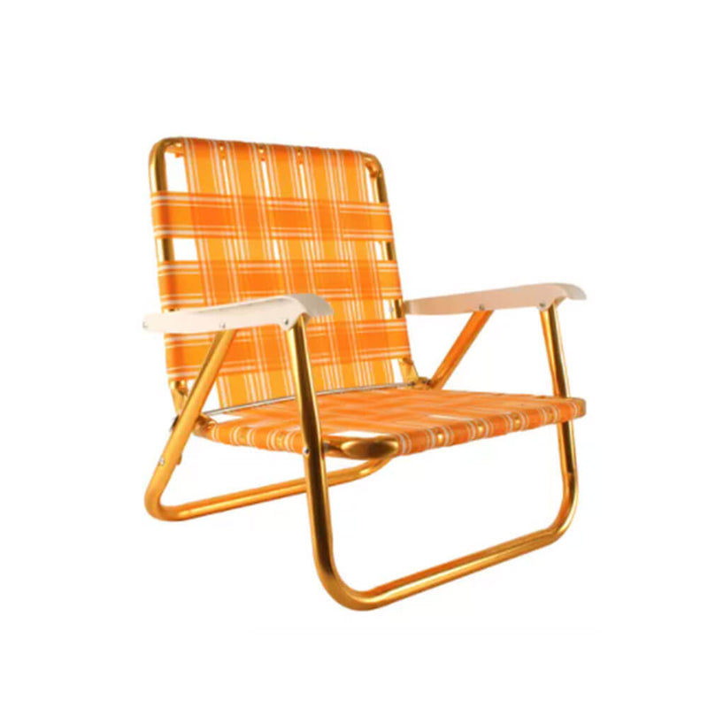  Silla de picnic retro con estructura dorada (56x56,5x49cm)