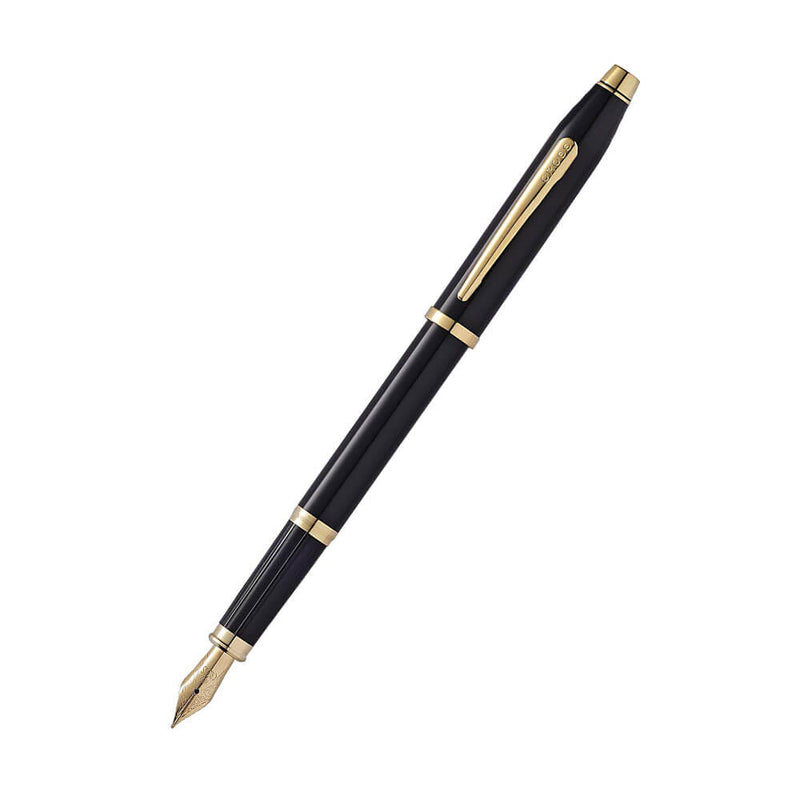 Century II laca negra 23ct bolígrafo