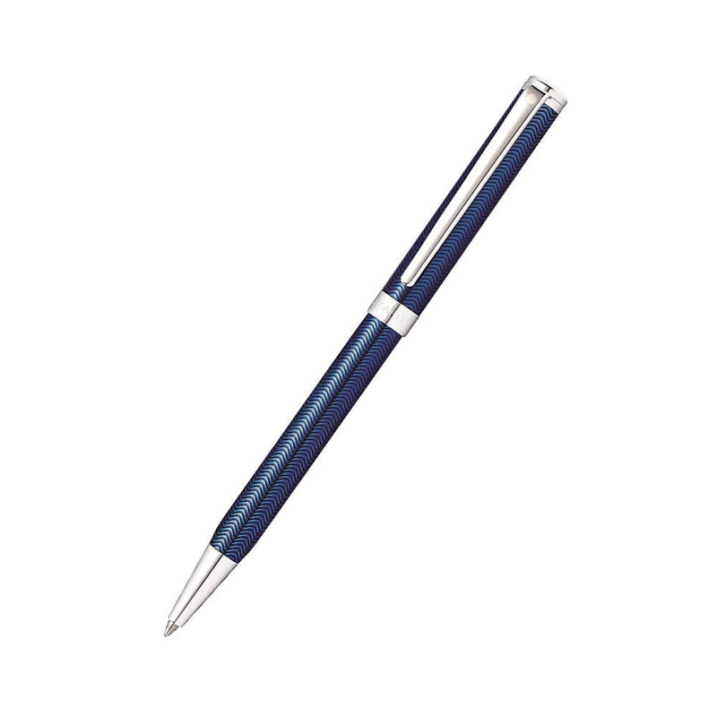  Bolígrafo con adornos cromados/lacado azul grabado Intensity
