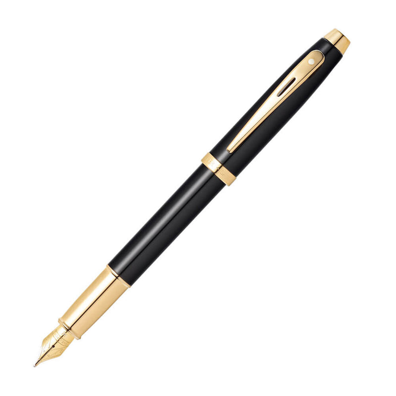  Pluma estilográfica Sheaffer 100 lacada en negro con oro