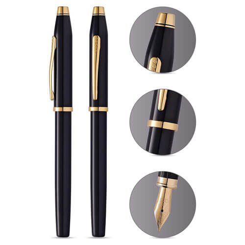 Cross Century II 23ct Fine Fountain Pen (Black Lacquer)