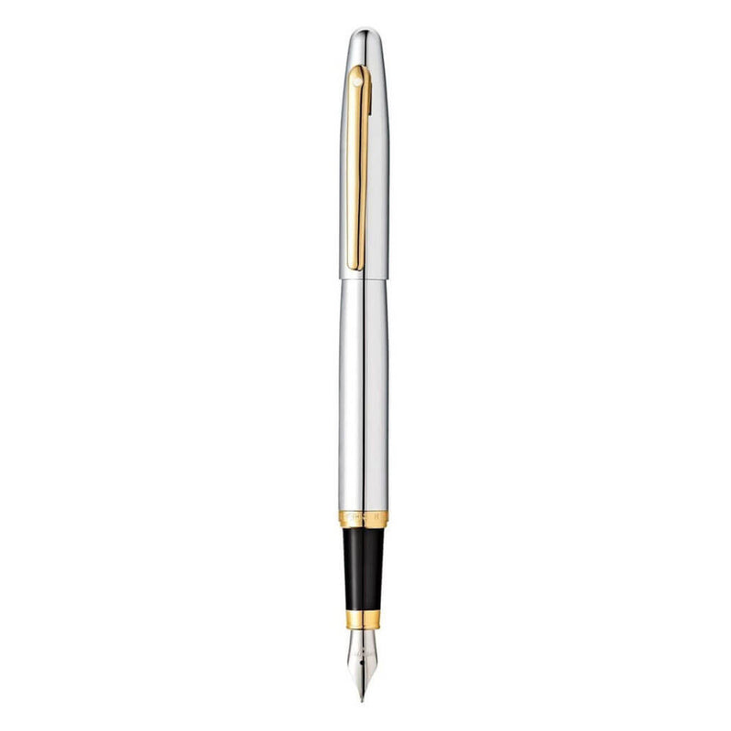  Pluma estilográfica Sheaffer VFM cromada con tono dorado