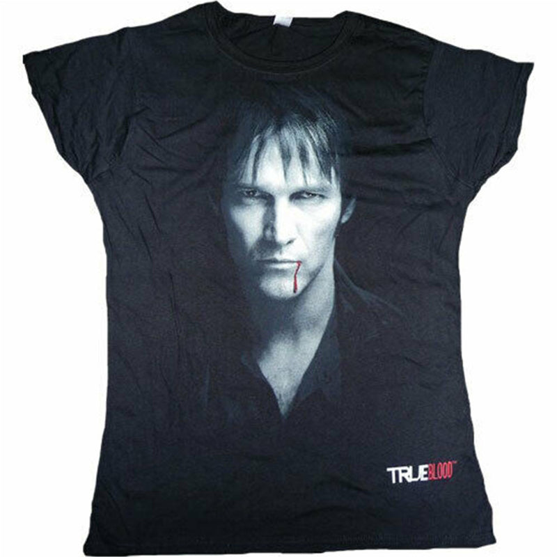  Camiseta femenina con retrato de Bill de True Blood