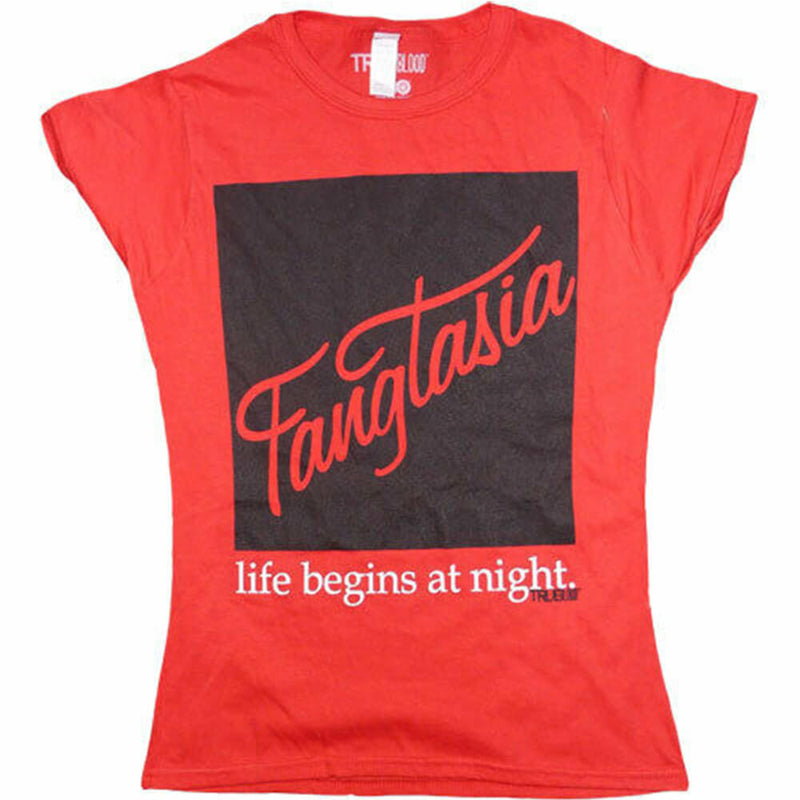  True Blood Fangtasia camiseta roja para mujer